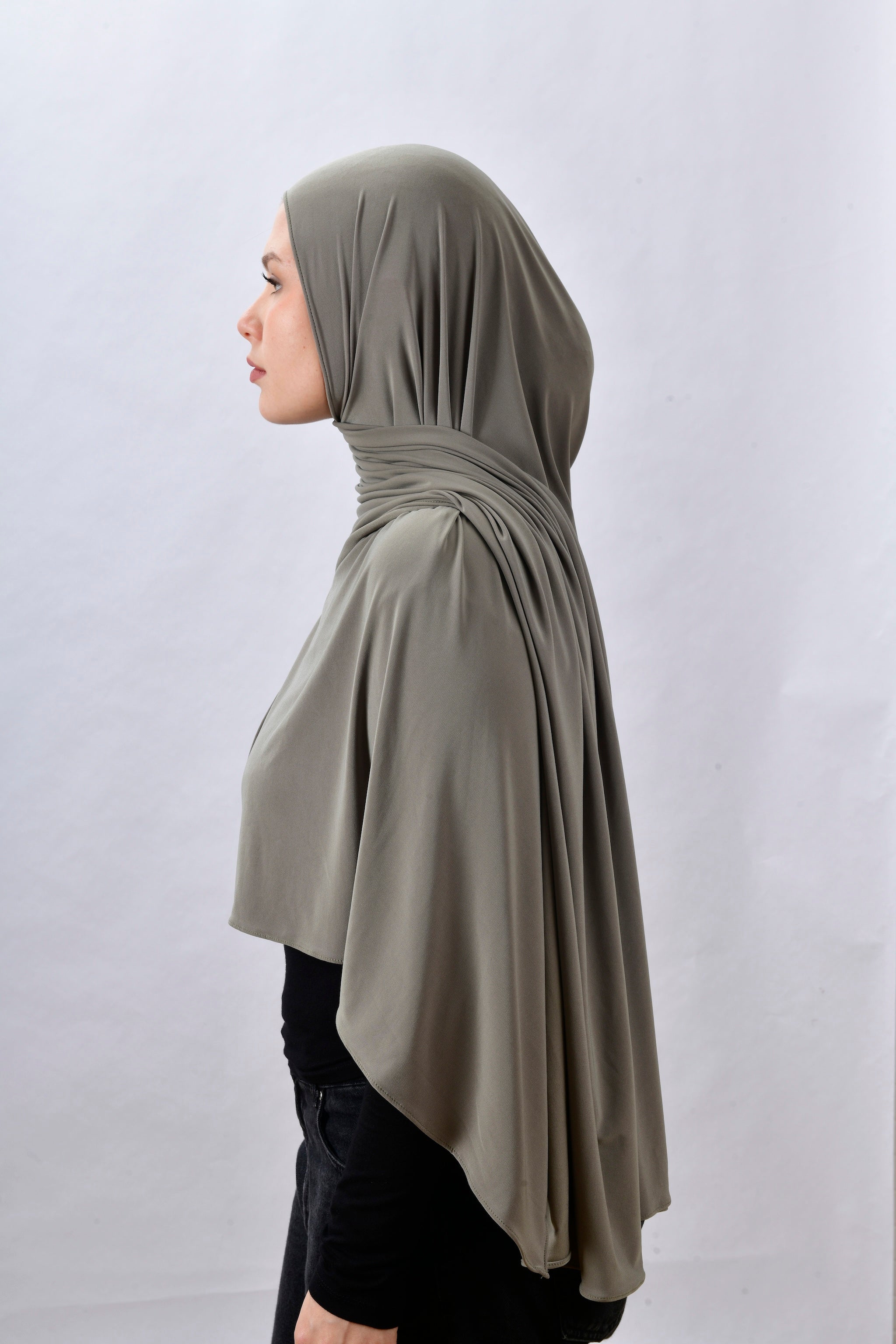 Shawl - Olive Grey